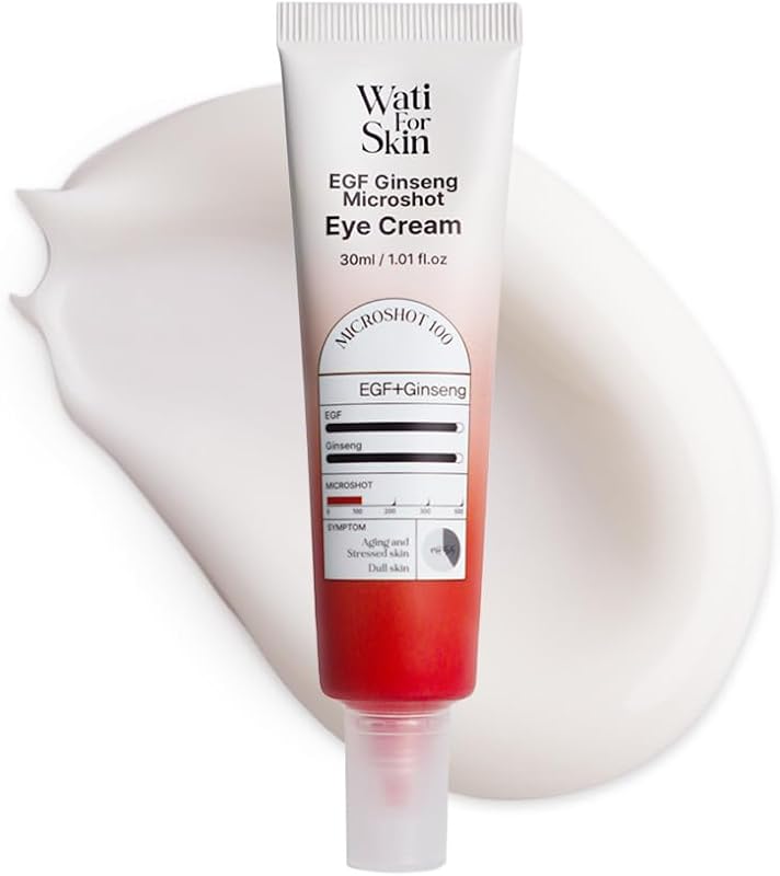 Creme para a região dos olhos Wati For Skin com EGF e ginseng vermelho coreano, tecnologia Microshot, 30 mL