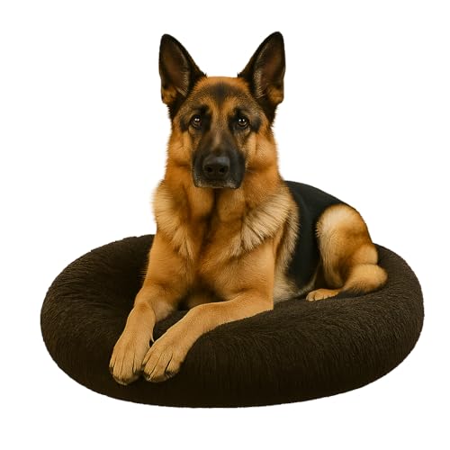 Dorian Home - Cuccia Cane Interno e Cuccia Gatto Tonda, Cuscino Cane Gatto Antiscivolo - Cuscino per Cani e Gatti Lavabile Taglia Grande, Media, Piccola, Lettino Cani Morbido, Letto Peloso a Ciambella
