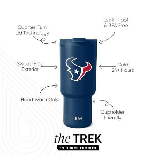 Image of Simple Modern Officially Licensed NFL 30oz Tumbler with Flip Lid and Straws | Football Insulated Stainless Steel Cup | Gifts for Men Women | Trek Collection