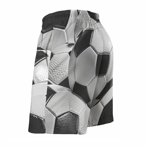 Men's Swim Trunks Quick Dry Board Shorts with Pockets Beach Shorts Soccer Ball Pattern Bathing Suits for Men4