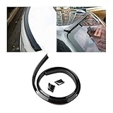 Zpana Car Rear Spoiler Roof Lip Kit, Rubber Vehicle Trunk Spoiler Trim Strip for Tailgate Bumper, Punch-Free Auto Exterior Sticker Decor Accessories, Universal for SUV Sedan Truck (Bright Black)