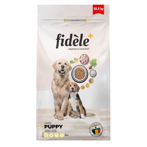Image of Fidele+ Large Breed Puppy Food | 10.8kg | High Protein for Growth | Strong Bones & Joints | Controlled Growth | Weight Management