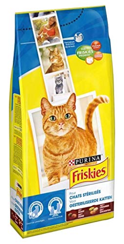 Friskies Croquettes au Boeuf et légumes pour Chats stérilisés - Le Sachet de 2kg