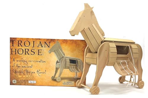 Pathfinders STEM Kit – Trojan Horse Model | DIY Wooden Craft Kit for Kids 10-14 | Girls Arts & Crafts STEM Gift | Ancient Greek History Project | Hands-On Educational Toy Engineering and Science