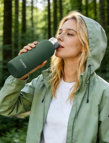 Stainless Steel Water Bottle Double Wall, Insulated Metal Water Bottle with Clip, 350ml/500ml/750ml/1L, BPA Free, 24hrs Cold & 12hrs Hot, Suitable for Sports, Camping, Hiking, Cycling, Gym, Travel - Image 3