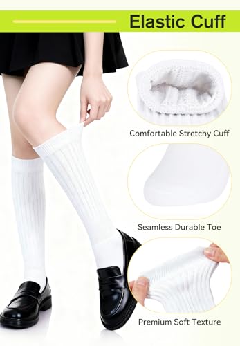 Image of Zando Slouch Socks for Women - 80s 90s Knee High Scrunch Socks Soft Long Stacked Boot Sock Warm Winter Sock Daily Wear