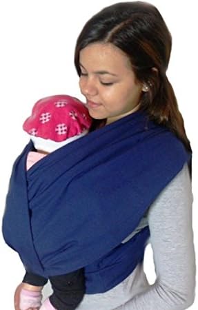 Porte Bebe Echarpe De Portage Neuve Sans Noeuds Tubes Marine Idee Cadeau Naissance Amazon Fr Bebe Et Puericulture