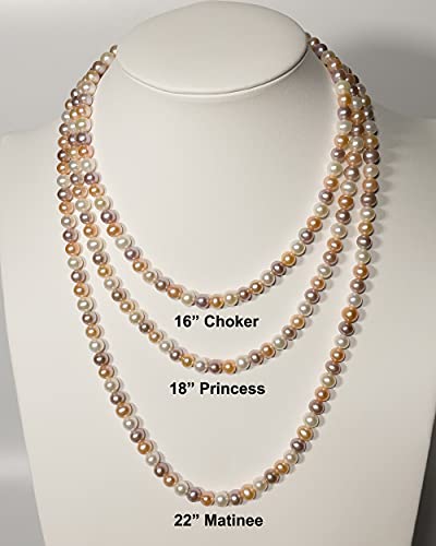 Multicolor Freshwater Cultured Pearl Necklaces 16-22 Inch for Women AA Quality 5-10mm Multicolor Necklace Sterling Silver Clasp - Orien Jewelry3