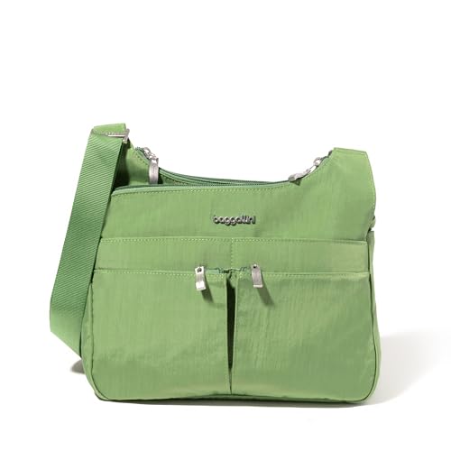 Image of Baggallini Crossbody Travel Bag 11x8.5 Lightweight Water-resistant Nylon Handbag