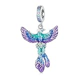 Charm a forma di gufo, in argento Sterling 925, smaltato, con cristalli, per braccialetti Pandora, Smalto Cristallo Argento sterling, cristallo