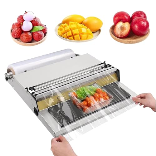 Para embalaje bandejas alimentos sin enredos: Envasadora comercial manual de 17,7 pulgadas