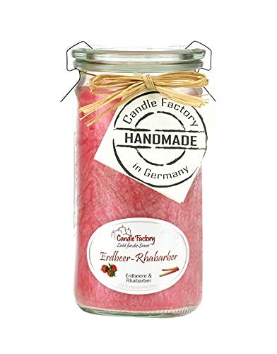 Candle Factory Duftkerze, 15 x 7 x 15 cm, erdbeer rhabarber Cover