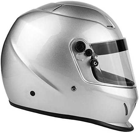 Snell SA2020 Full Face Racing Helmet ( Silver, Large )