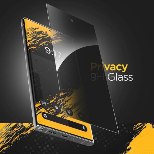 Image of SHILD Premium Privacy Tempered Glass Screen Protector for Samsung S24 Ultra (6.8 Inch, Pack of 1) Edge to Edge Coverage Anti-Spy /Anti-Peeping 9H Hardness Screen Guard with Installation Kit