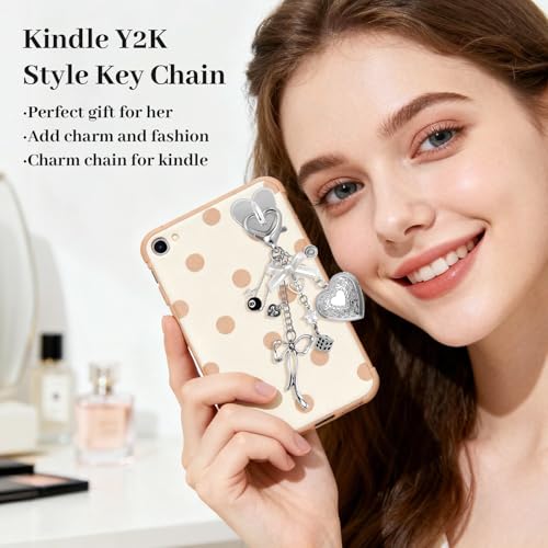 Image of Bag Charms for Handbag Cherry Strawberry Y2K Bow Keychain Cute Purse Charms Accessories for Women Tote Bag Fruit Charm