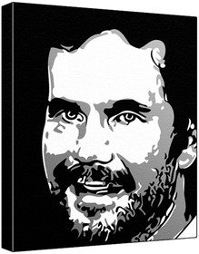 Sean Bridgers (100% Original Painting. Not A Print ) Acrylic Paint On Deep Framed Canvas (60 x 50 x 1.8 cm) 3-Colour Black/Grey/White-image-41