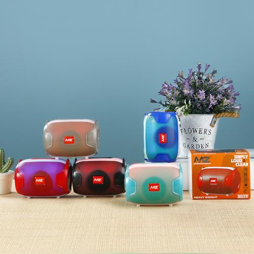 Image of MZ M15VP (Portable Bluetooth Speaker) Dynamic Thunder Sound, in Built RGB Light 5 W Bluetooth Speaker (Red, Stereo Channel)