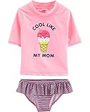 Carter's Girl's Rashguard Set (2T, Pink/Ice Cream)