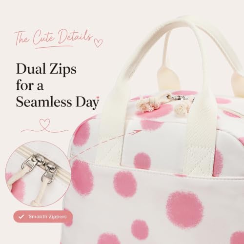 Image of LOVELYWIND Lunch Box for Women Cute Lunch Bags for Women Lunch Tote Bags Reusable Insulated Lunch Box Large Capacity Reusable Insulated Cooler for Work or Travel Gifts or Beach