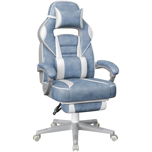 SONGMICS Fauteuil de Bureau, Chaise Gaming, Réglable, Repose-Pieds Télescopique,...