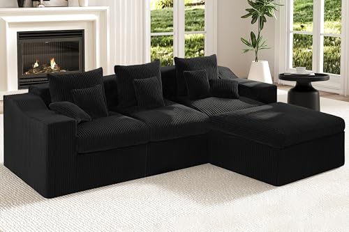 101" Modular Couch Sectionals with Ottoman, Big Comfy Cloud Couches,