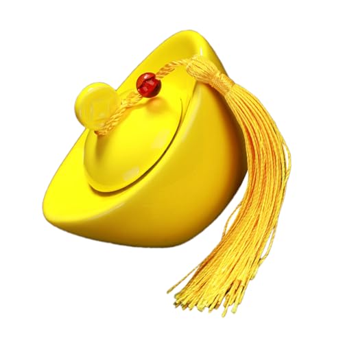 CHICAMPERA Ceramic Tea Canister Vintage Golden Ingot Porcelain Tea Tin Portable Sealing Jar for Travel and Home Storage