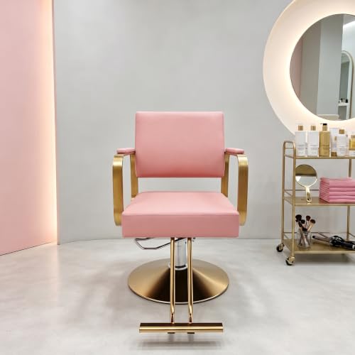 Image of Salon Barber Chair,Salon Chair for Hair Stylist (Pink)