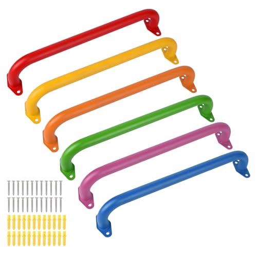 YOVXKAN 17.1-inch Metal Monkey Bars, 6 Pack