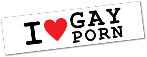 Amazon.com: I Heart Gay Porn Sticker Decal Bumper Car Vinyl Funny ...
