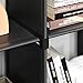 SONGMICS 9-Cube DIY Storage Shelves, Open Bookshelf, Closet Organizer Rack, Non-Woven Fabric Cabinet, Black ULSN45BK
