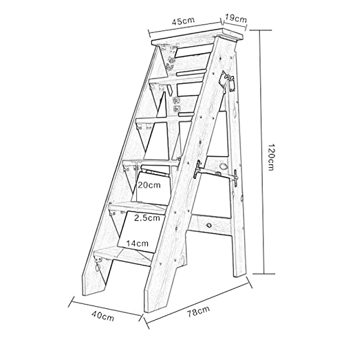 Outils de jardin légers escalier pliable bois 6 marches
