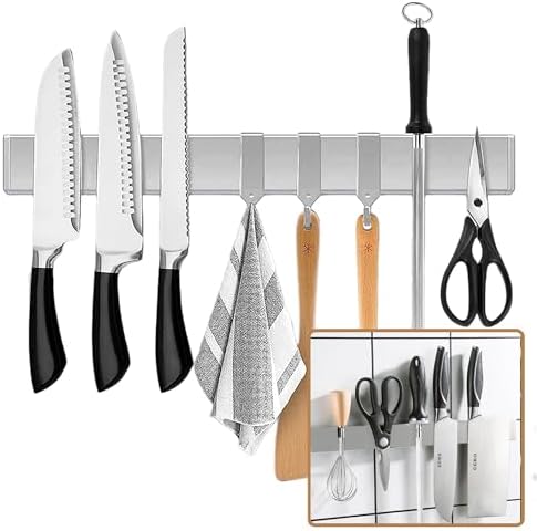 Barra magnética para cuchillos 50 cm, soporte magnético para cuch...