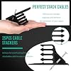 Leriton 50 Pcs Cable Stackers - Insulated Electrical Cable Staples For Organizing Wires, Black Plastic - View #5