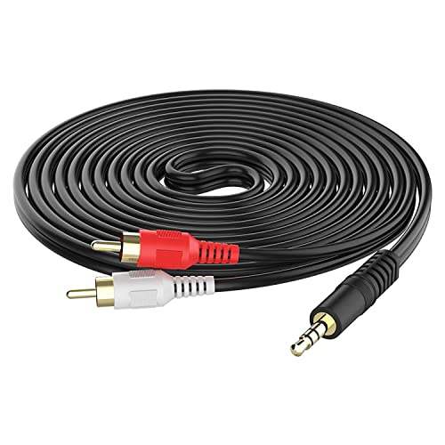 Pluto Accessories 10 Mtr Audio 2RCA Stereo Cables with 3.5mm Aux Jack for Home Theaters, Music Players, Set-up Boxes, DVD Players, Speakers and LCD/LED Tv.10 Meter (32.8 Feet) Black 3 41TZmyTMa9L