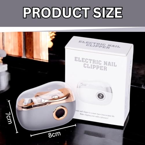 Image of Electric Nail Clipper and Trimmer, 2-in-1 Design with LED Light, 3 Speed Settings, USB Rechargeable ,Light 3 Speeds File Nail Clip Storage Rechargeable Safety Trimmer for Baby Kids Adults Seniors,gift (e nail)