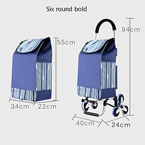 WLKINF Einkaufskorb: Treppenwagen, Einkaufstrolley, kompakt, faltbar, für heiße und kalte Lebensmittel, Einkaufswagen für Handwagen für ältere Menschen () – Bild 5