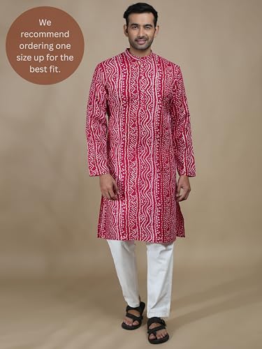 Filori Studio - Men's Printed Festive Motifs Long Kurta (Kurta Only)2