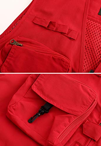 Image of Hbufnha Outdoor Fishing Hunting Vest Multi Pockets Work Cargo Jacket