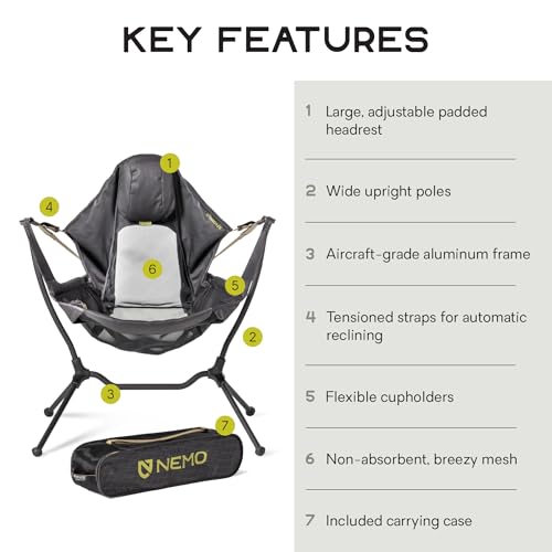 Image of NEMO Equipment Stargaze Reclining Camp Chair - Black Pearl - One Size