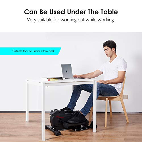 REEHUT Desk Elliptical Machine for Home Office , Mini Elliptical,Pedal Exerciser Trainer, Standing Elliptical Bike, Quiet 