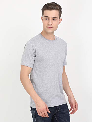 Image of FLEXIMAA Men's Cotton Round Neck Plain Half Sleeve T-Shirt