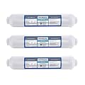 Hydronix ICF-10 Inline Post Activated Carbon Water Filter Replacement Cartridge with 1/4-Inch NPT for Refrigerator, Ice Maker, RO Reverse Osmosis System, 2000 Gallons - 1 Year Capacity (3 Pack)