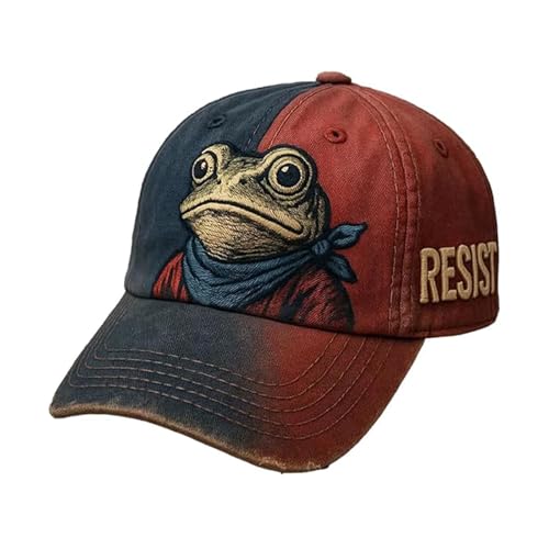 Portland Frog Hat, Vintage Adjustable Baseball Cap for Men Women