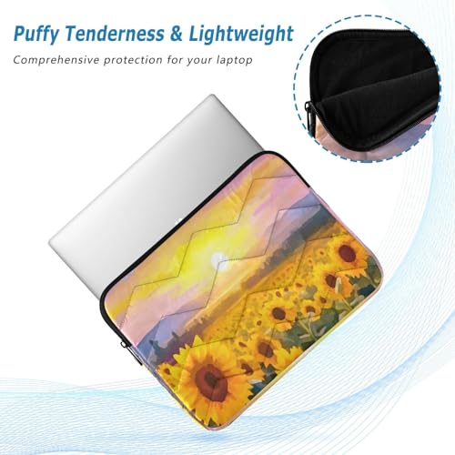 Funda para portátil de 13-14 pulgadas impermeable con diseño de girasoles miniatura 5