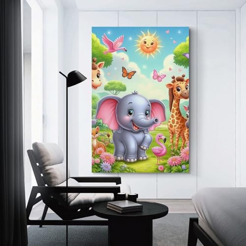 Pinturas murales modernas con impresiones de lienzo de animales para decoración de interiores actuales 3