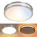 13 inch Flush Mount LED Ceiling Light, with Night Light (2200K 5W), 5CCT(2700-5000K Adjustable), 23W