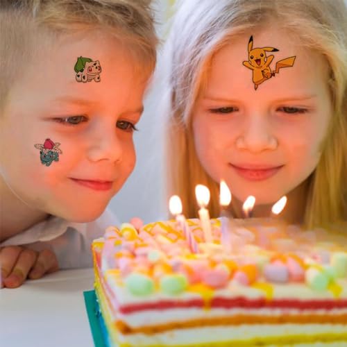 Leuchtende Tattoos für Kinder, 12 Blätter Temporäre Tattoo Set, Tattoos zum Aufkleben für Jungen Mädchen Kindergeburtstag Mitgebsel Festival Party Deko