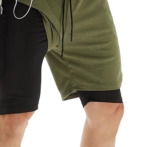 Shorts deportivos 2 en 1 para hombre talla X-Large miniatura 3