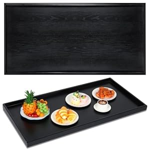 40 x 20 Inches Extra Large Extra Long Rectangle Black Walnut Wood Ottoman Tray Natural Handmade Decorative Serving Tray Serve Tea Coffee Classic Wooden Walnut Serving Tray Living Room Cafe Home