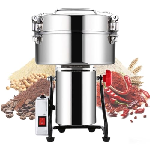 Molinillo de Granos de 4500 g, de Alta Velocidad, de Acero Inoxidable, para Semillas, harina, nueces, Trigo, maíz, Hierbas, Especias y condimentos, máquina eléctrica